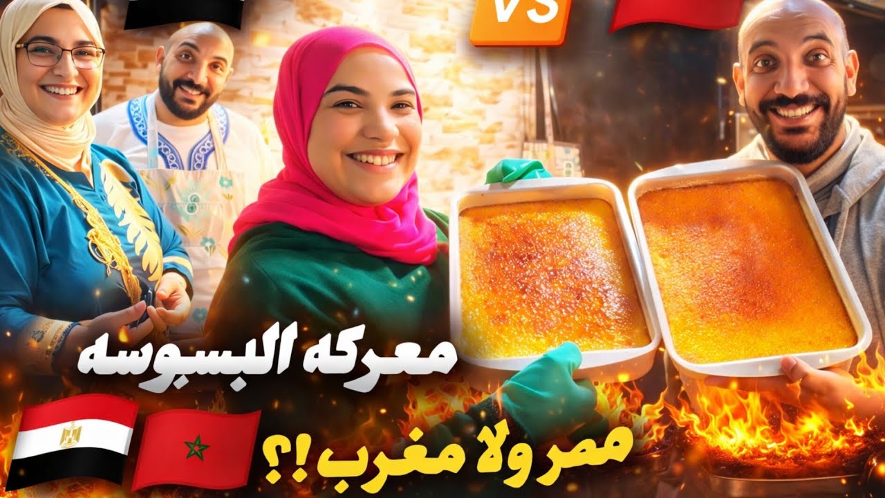 اليوم مصري🇪🇬فضح راسو😳مكنتش بغيت نقول🤔عاود ليكم على فضيحتو😱تحدي البسبوسة بالكريمه انا و البشمهندس🤣
