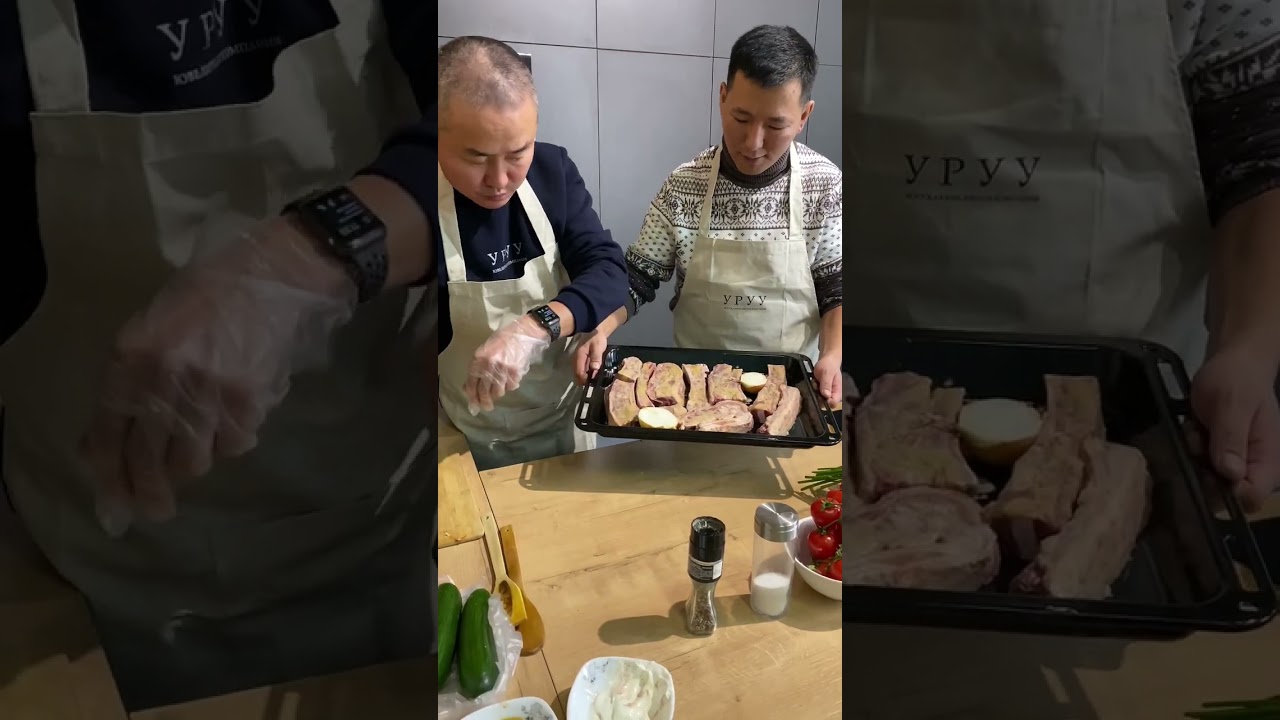 Готовим жеребятину  в духовке и жарим стейк.