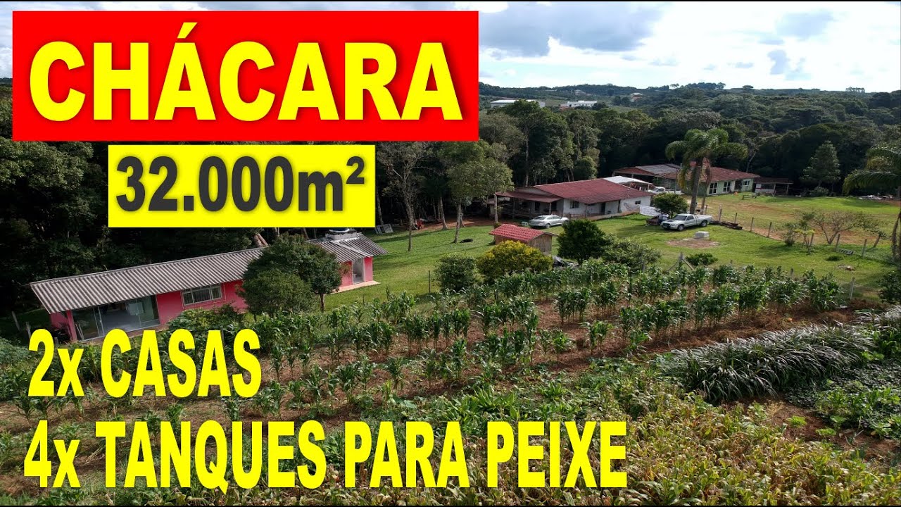 CHÁCARA 32.000m² | 4 TANQUES PARA PEIXE | 2 CASAS | R$ 590mil