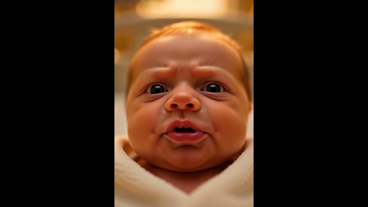 New born baby nagging (Ai video) 