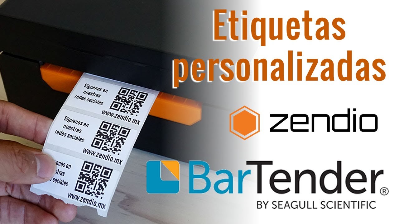 Crear etiquetas con código de barras usando BARTENDER e impresora ZENDIO