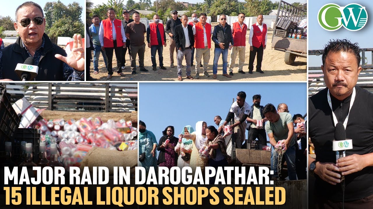 DAROGAPATHAR: 15 ILLEGAL LIQUOR OUTLETS SHUT DOWN;  IMFL WORTH ₹2 LAKH DESTROYED