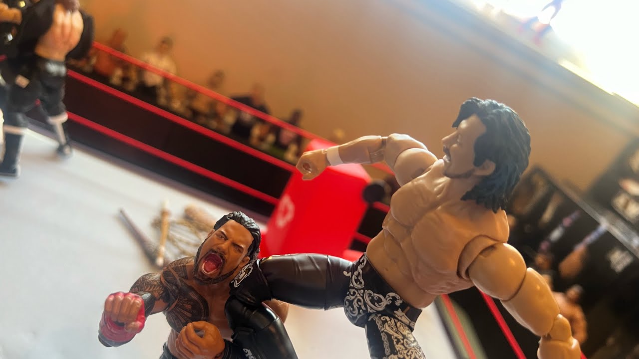 Roman Reigns vs Kenny Omega JEEW UNIVERSAL CHAMPIONSHIP MATCH-WWE FIGURES-JEEW