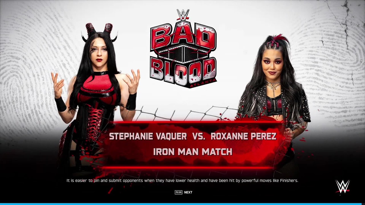 WWE 2K25 MATCH BETWEEN STEPHANIE VAQUER VS ROXANNE PEREZ