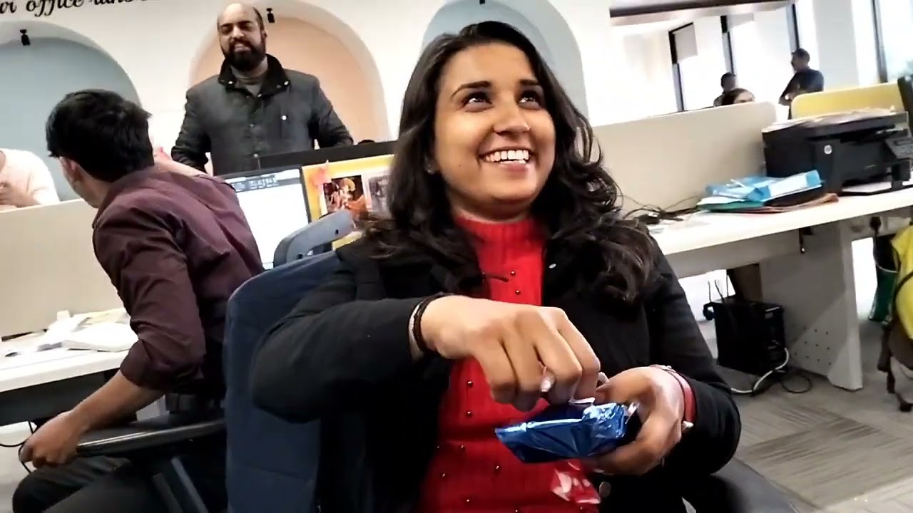 Christmas Gift Distribution Party video in office