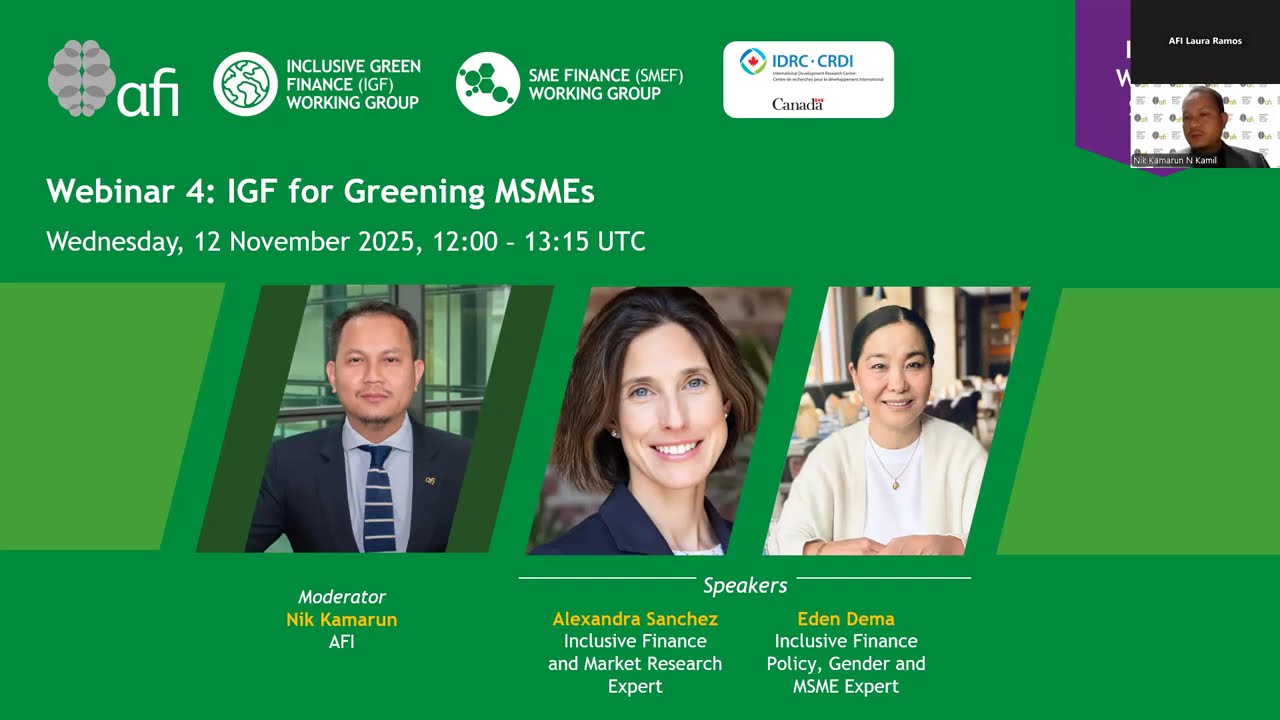 IGFWG Webinar on Greening MSMEs