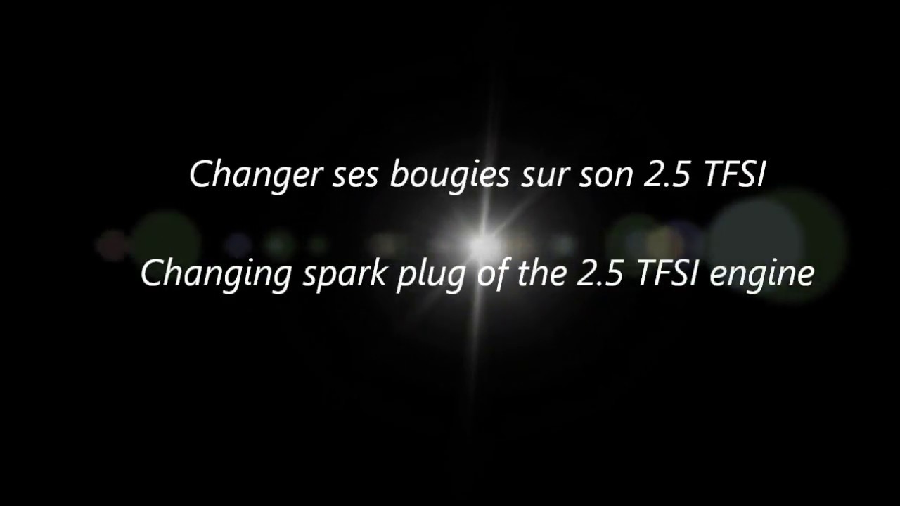 Changing sparkplug of the 2 5 TFSI Engine