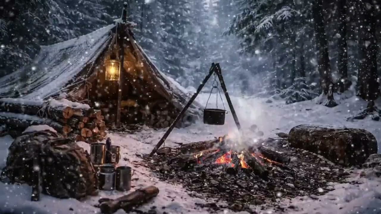 🔥 Потрескивающий огонь 4K: Расслабляющий звук горящих дров и успокаивающее пламя