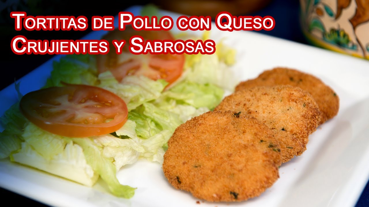 Tortitas de Pollo con Queso Crujientes y Sabrosas