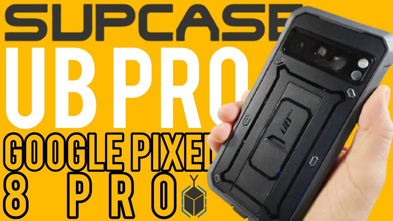 Google Pixel 8 Pro UB PRO Rugged Phone Case-Black w/Built-in Screen Protector, Kickstand & Holster