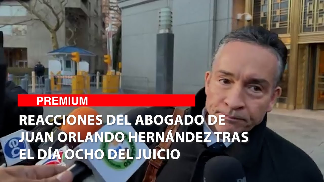 Reacciones del abogado de Juan Orlando Hernández tras el día ocho del juicio