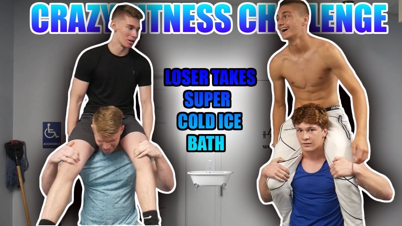 CRAZY FITNESS CHALLENGE LOSER TAKES SUPER COLD ICE BATH!!!