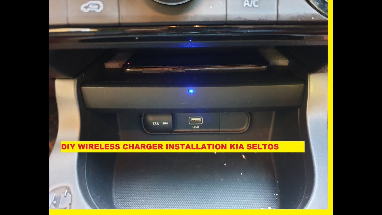 KIA Seltos Wireless Charger installation DIY | HTE, HTK, HTX,wireless charger installation all cars