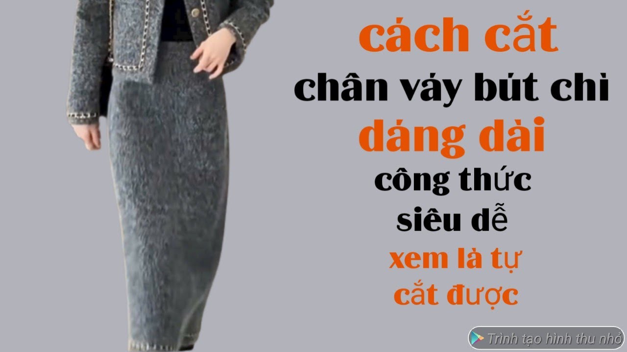 340✅: cách cắt chân váy bút chì dáng dài công thức siêu dễ xem là tự cắt được.Super easy way to cut.