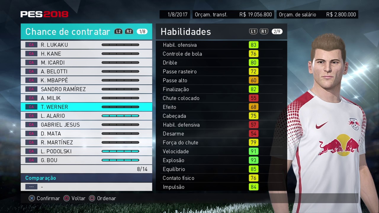 PES 2018 - OS MELHORES CENTRO AVANTES PARA MASTER LEAGUE