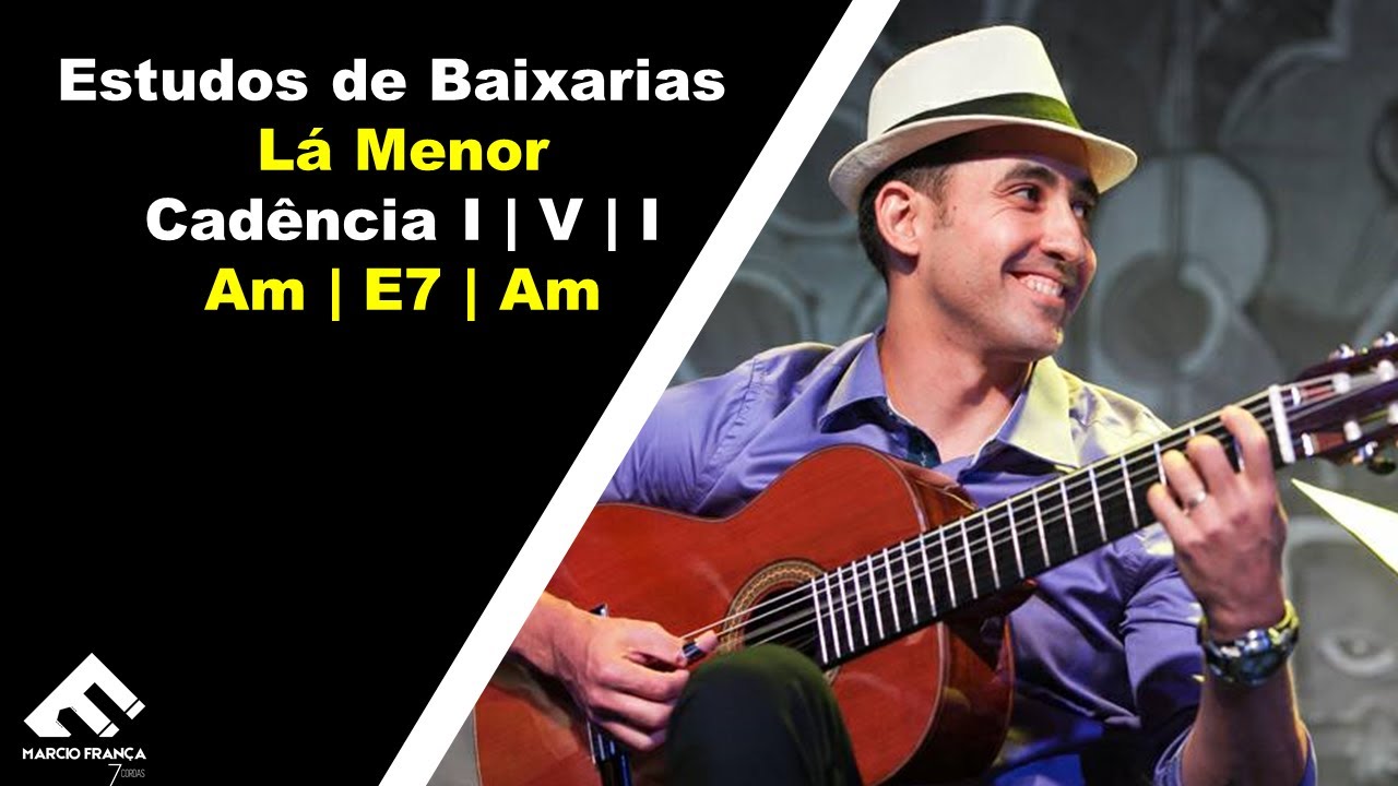 Estudos de baixarias em Lá Menor - Am | E7 | Am