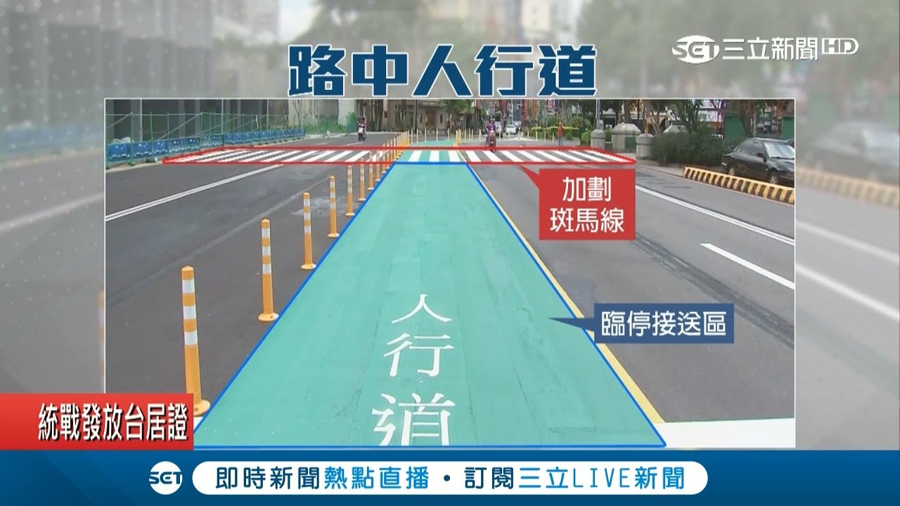 這動線設計是....人行道設在馬路正中間 走到底竟是分隔島｜記者 曹勝彰 方品文｜【LIVE大現場】20180820｜三立新聞台