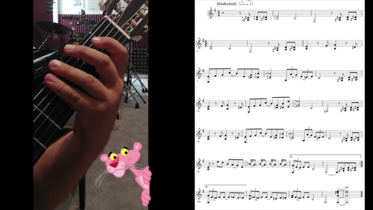 The Pink Panther (H. Mancini) - Grade 3 - Classical guitar