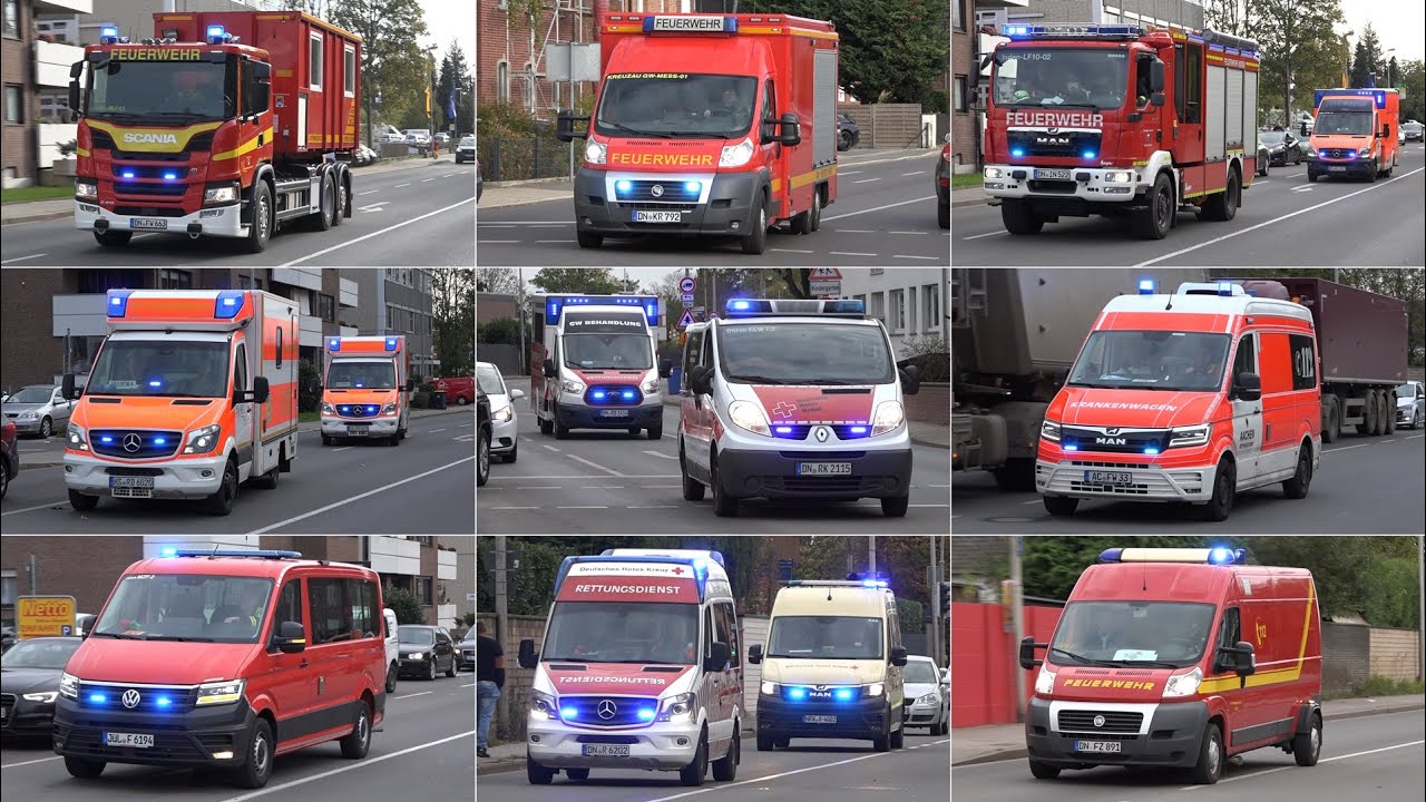 [ABC-Einsatz in Jülich | 25 Verletzte] - Diverse Einsatzfahrten von FW, RD und Pol durch Phospinfund