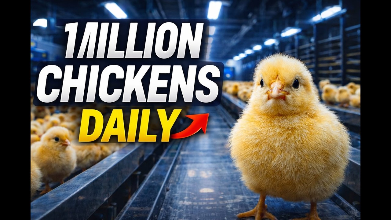 Inside the U.S. Chicken Facility – (Full Process) How Million-Dollar Eggs Become Broilers