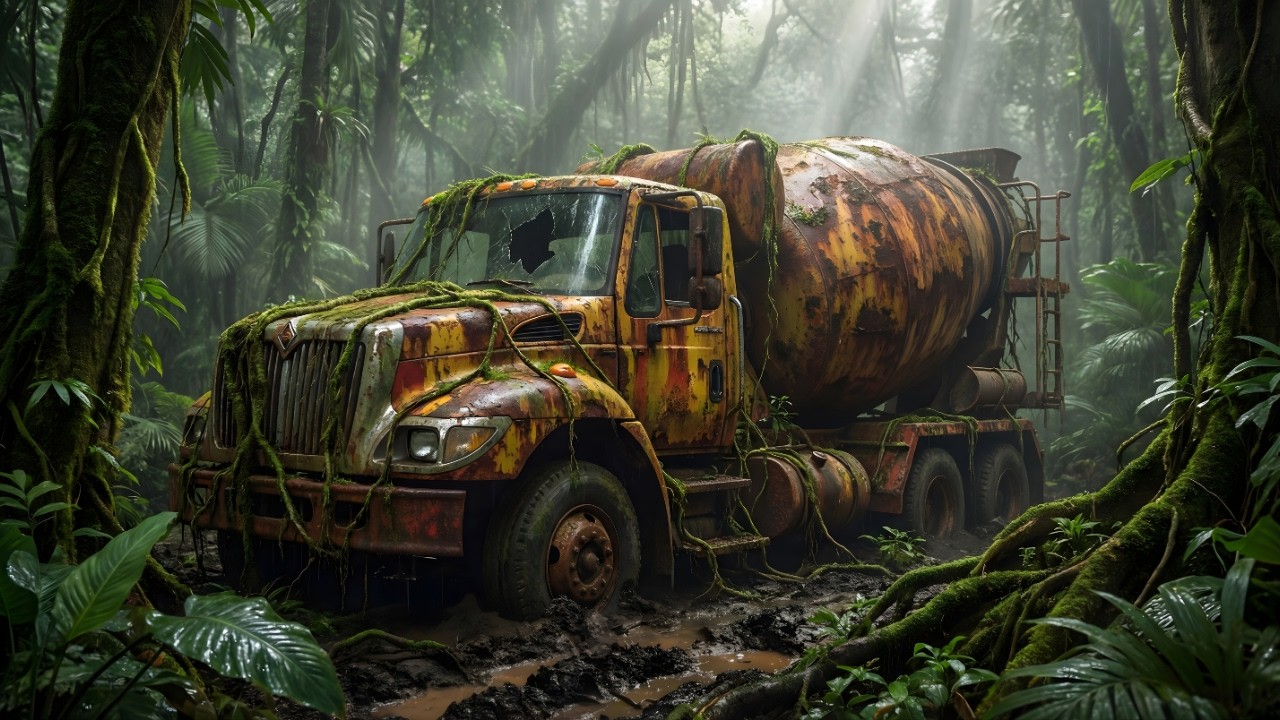 ASMR Restoration: Reviving a Cement Mixer Truck Abandoned in the Amazon for 14 Years