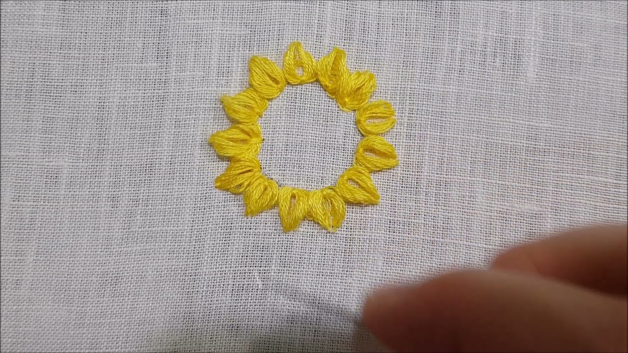Girasole - Tutorial ricamo a mano Sunflower - Hand Embroidery Tutorial