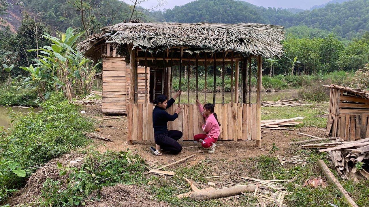 FULL VIDEO: 400 Day Journey of a Single Mother Building a Wooden House Alone. Start to Finish.