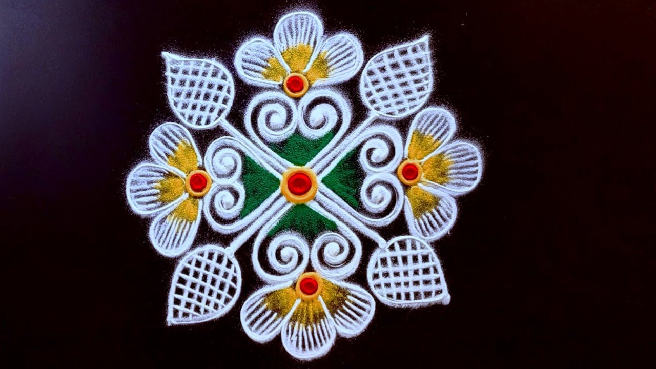 2 Beautiful kutty Rangoli kolam designs &hearts;️ small muggulu daily rangoli designs &hearts;️ New Kolam