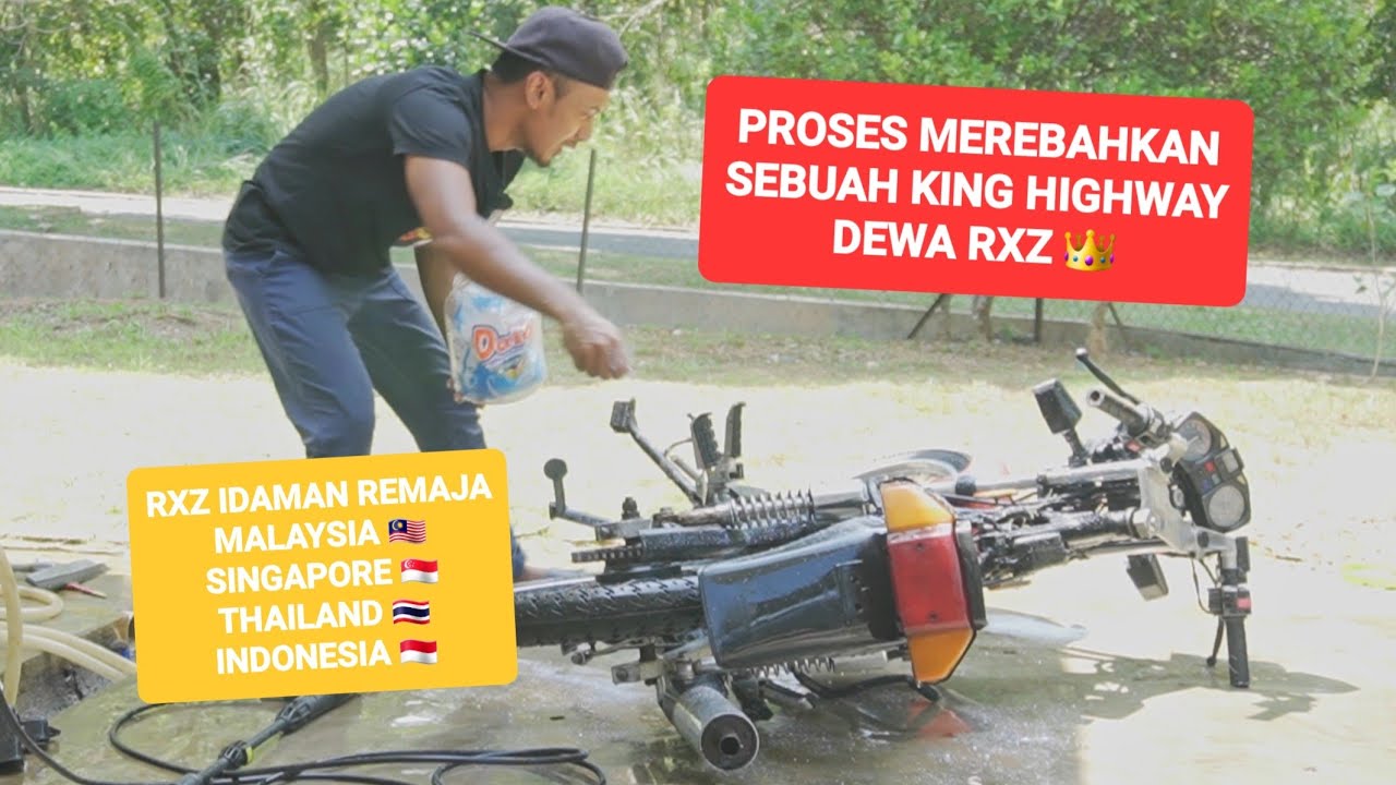 Proses Merelai sembah sebuah Dewa Permotoran King Highway RXZ yang penuh tragis