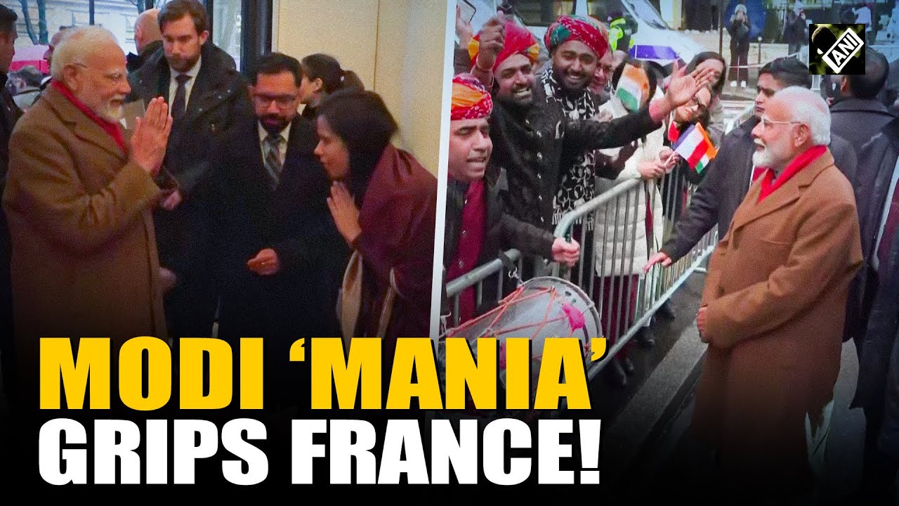PM Modi arrives in France, receives grand welcome from Indian Diaspora in Paris