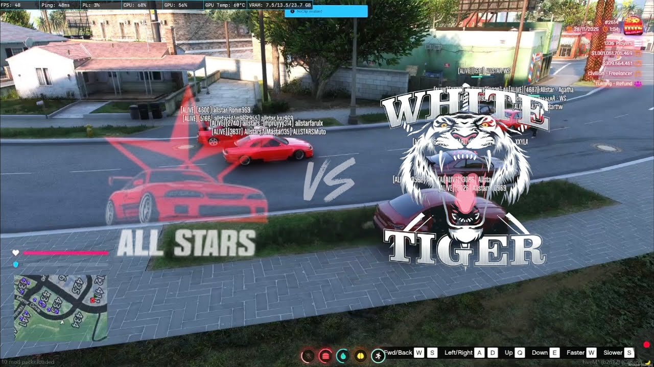 ALLSTAR vs WHITE TIGER - ASUPAN DARDERDOR IME ROLEPLAY #1