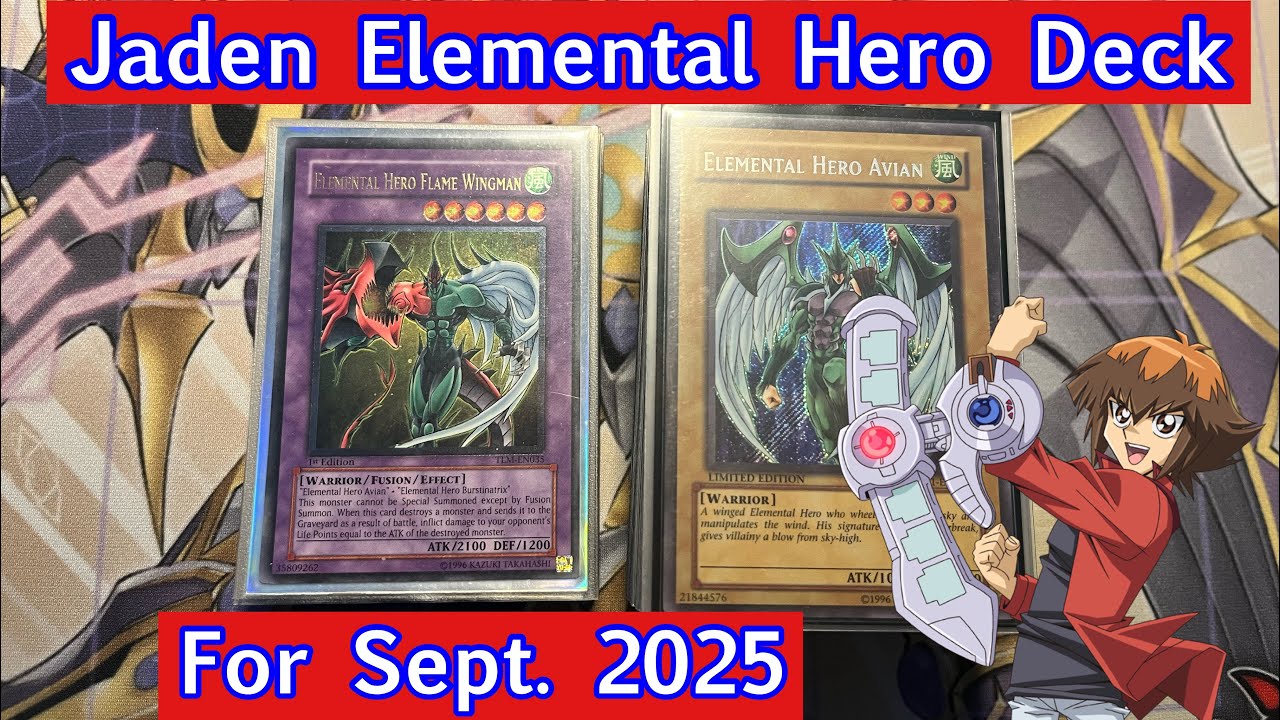 Обзор колоды Yu-Gi-Oh! JADEN ELEMENTAL HERO на сентябрь 2025 года!
