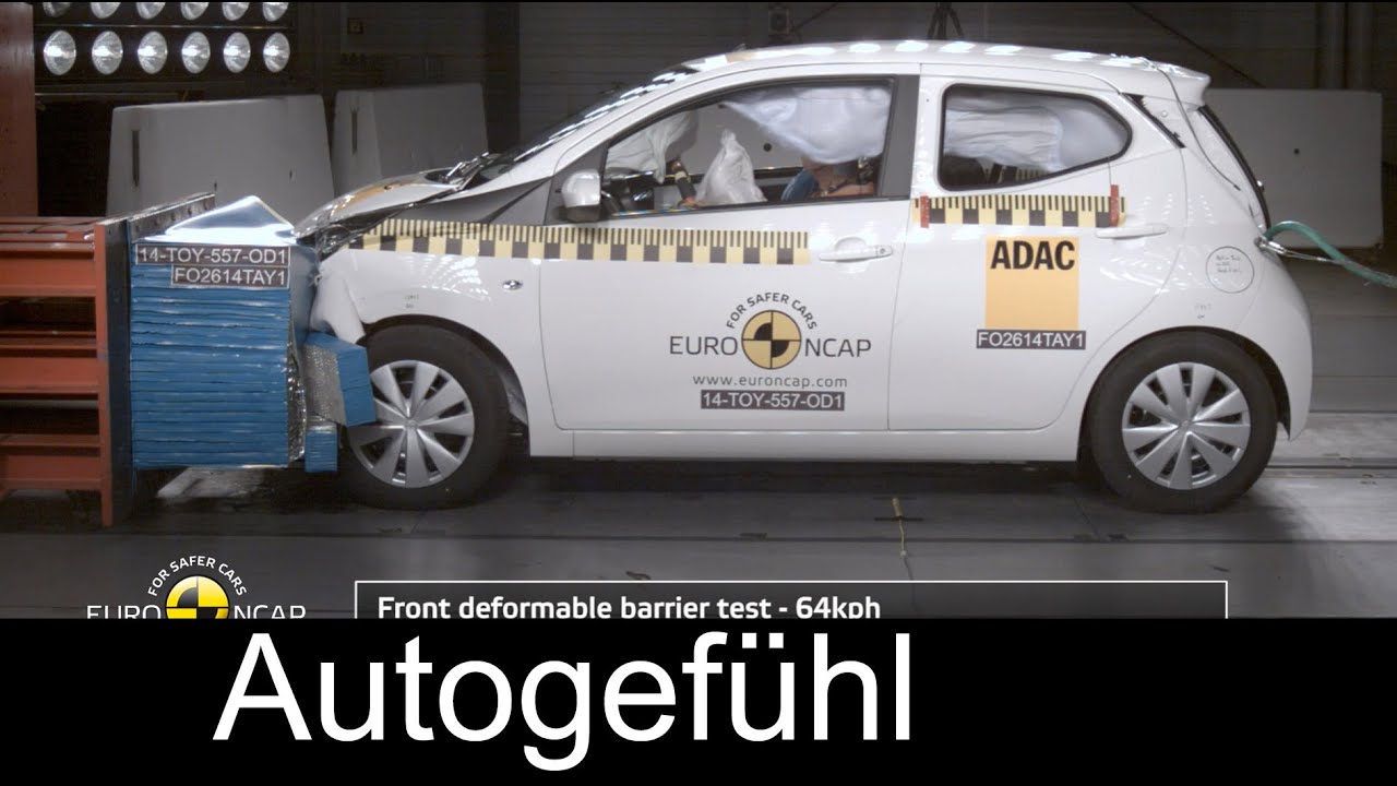 2015 Toyota Aygo crash test Euro NCAP (same for Peugeot 108 & Citroen C1) - Autogef&uuml;hl