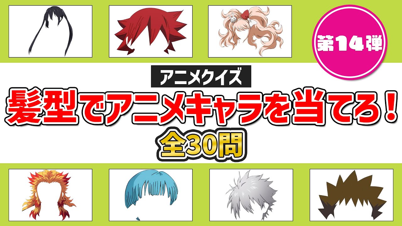 【アニオタ度診断】アニメキャラの髪型だけでキャラクターを当てろ！～第14弾～