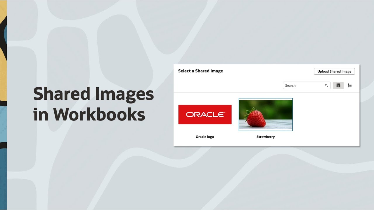 Общие изображения в рабочих книгах Oracle Analytics