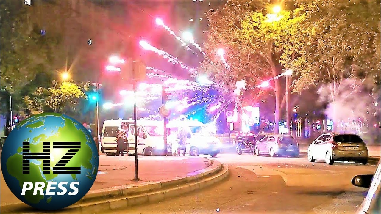 Policiers attaqu&eacute;s aux mortiers d'artifice Porte de La Chapelle - Paris - 14 juillet 2021