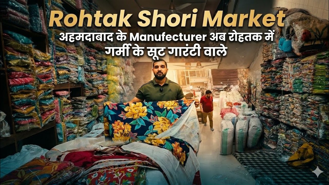 अहमदाबाद के Manufecturer अब रोहतक शौरी मार्किट मे।250,350,450,550 में बिकने वाले सूट।सस्ते की गारंटी