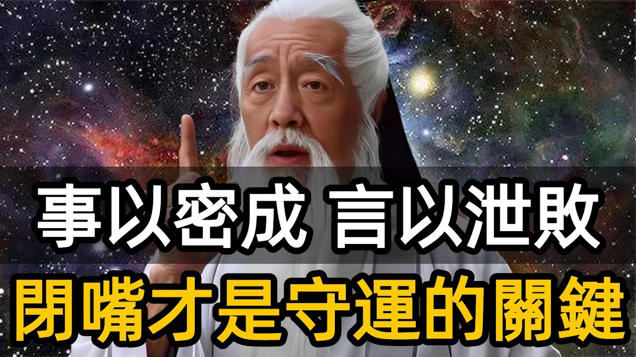 事以密成，言以泄敗；善隱者勝，善顯者敗；閉嘴才是守運的關鍵。