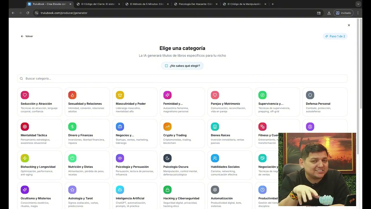 2.2 Generador AI &ndash; Ideas con Inteligencia Artificial para Crear Ebooks