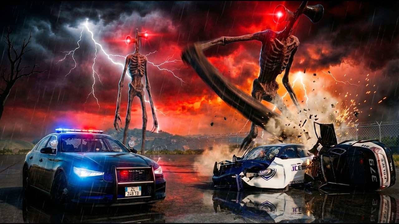 SIREN HEAD ATTACKED POLICE CAR AND MY VILLAGE THE BLOOP