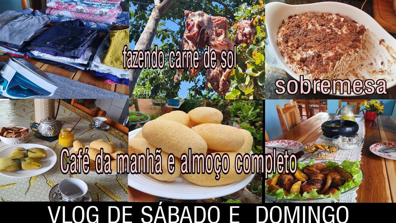 CUIDANDO DO LAR/FIZ CARNE DE SOL/PASSEI ROUPAS/CHIMANGO PRO CAFÉ DA MANHÃ DE DOMINGO/ALMOÇO COMPLETO