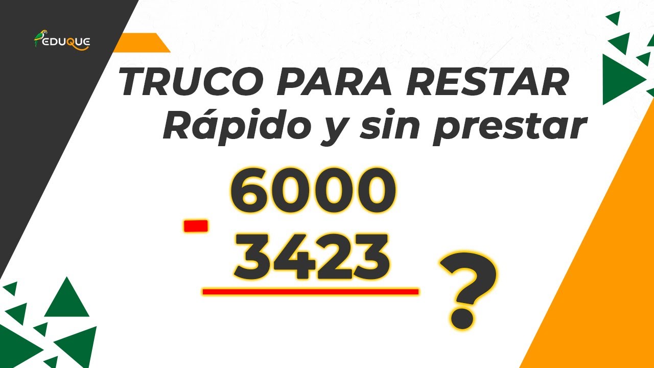 Restar nunca ha sido tan fácil, mira este truco! || Matemáticas fáciles