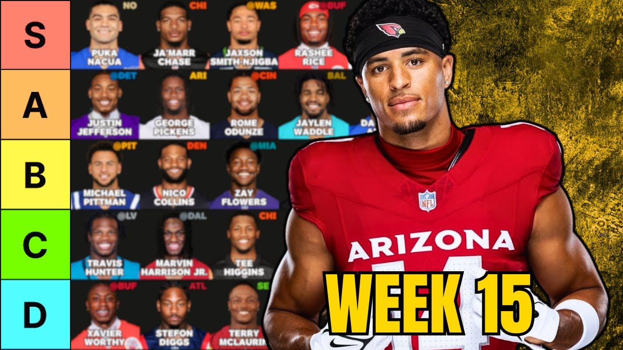 Top 36 Wide Receiver Rankings For Week 15 Fantasy Football