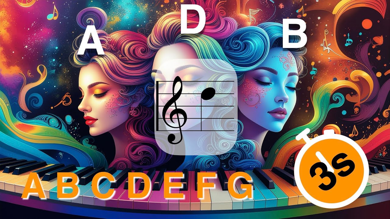 Treble Clef Quiz (A B C) – Salsa Beat 🎵 3s per Note!