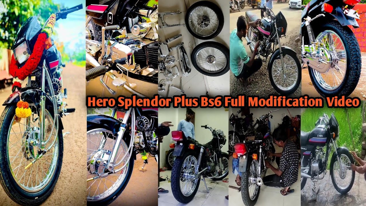 Hero Splendor Plus Bs6 Full Modification Video Kolhapur 2023