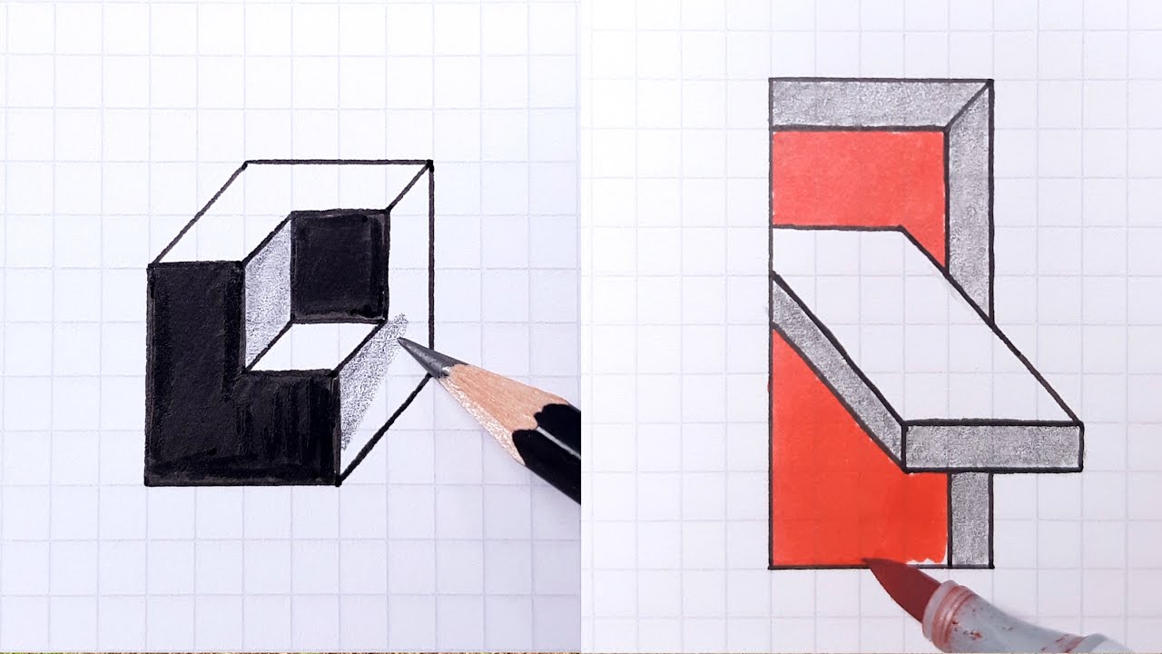 How to Draw - Easy 3D Illusions & Lettering