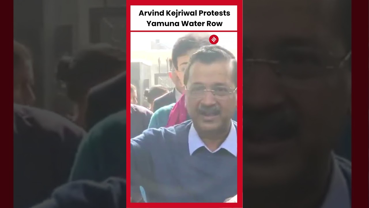 AAP National Convenor Arvind Kejriwal Protests Yamuna Water Row