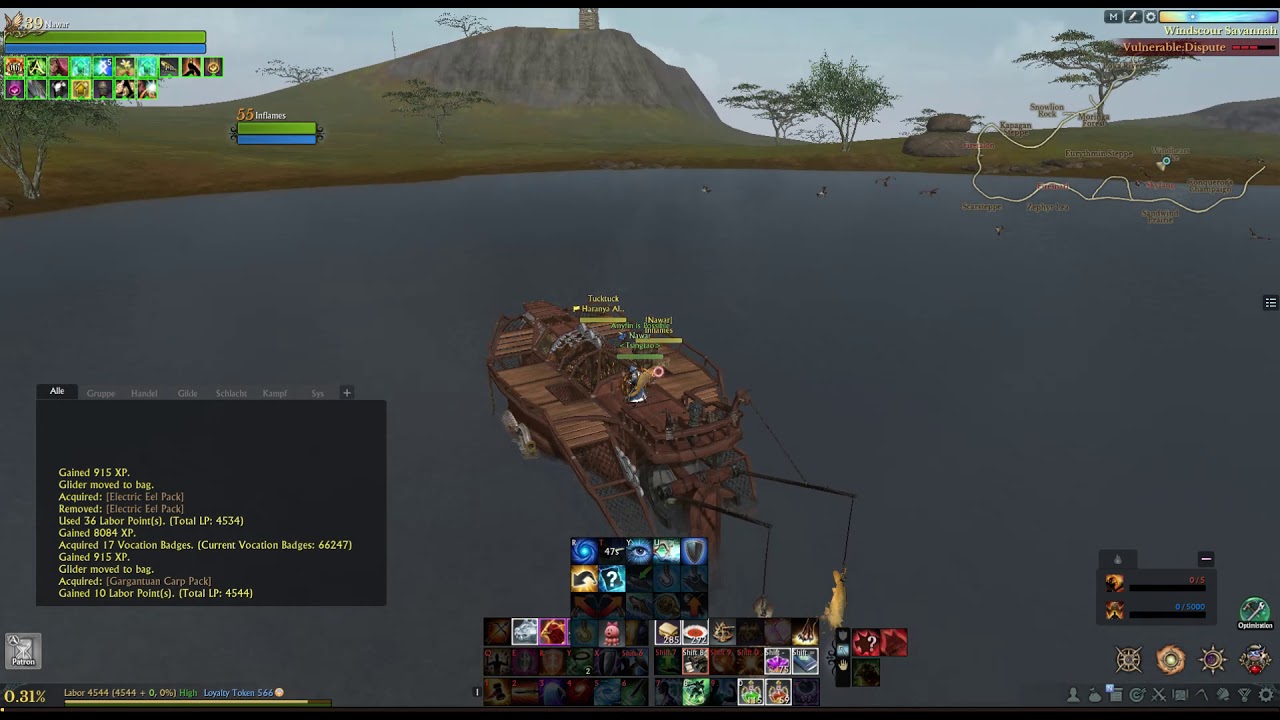 ArcheAge sweet water sport fishing with Moby Drake in Windscour Savannah