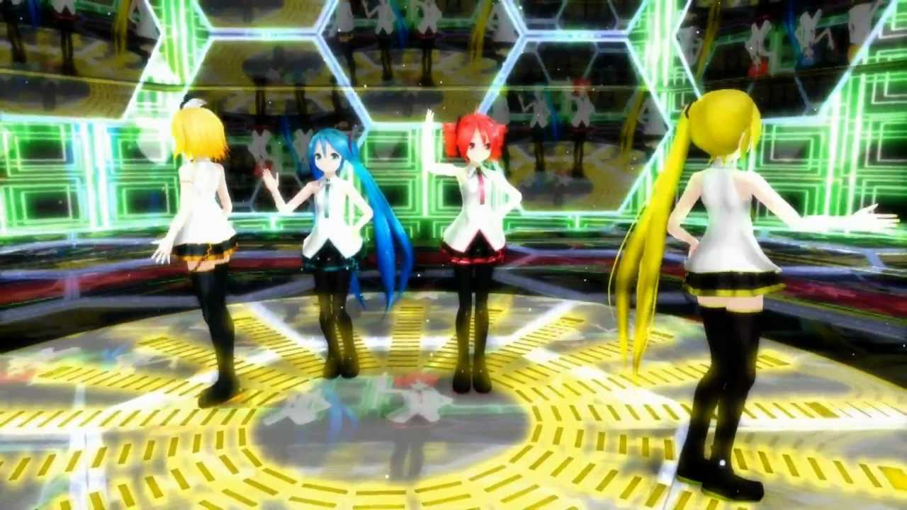 【MMD】Miku, Neru, Teto, Rin - Poker Face