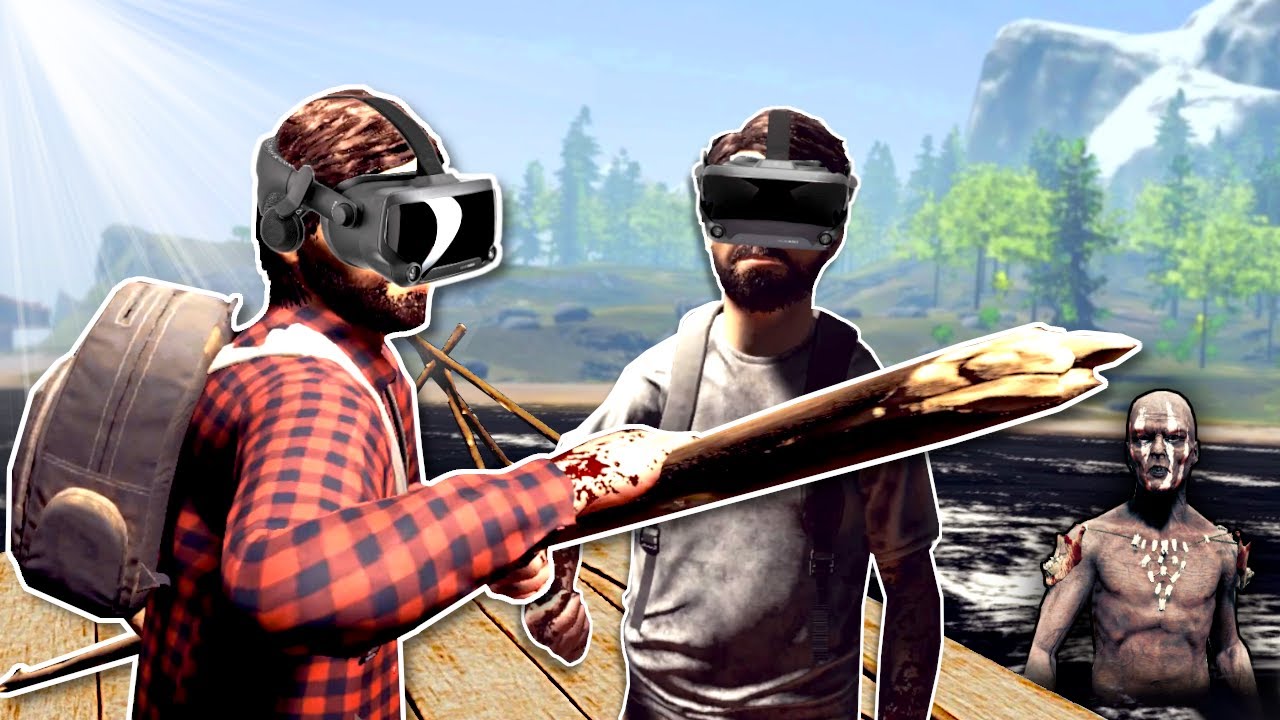 Building a Raft in VR to Escape! - The Forest VR Gameplay
